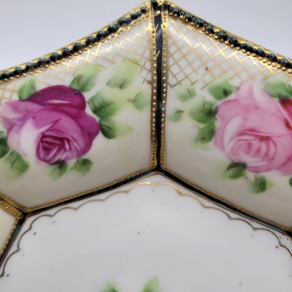 VTG Nippon Roses Bowl | Hand Painted Floral - Picture 6 of 15